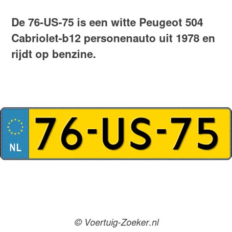 76 us 75 kenteken